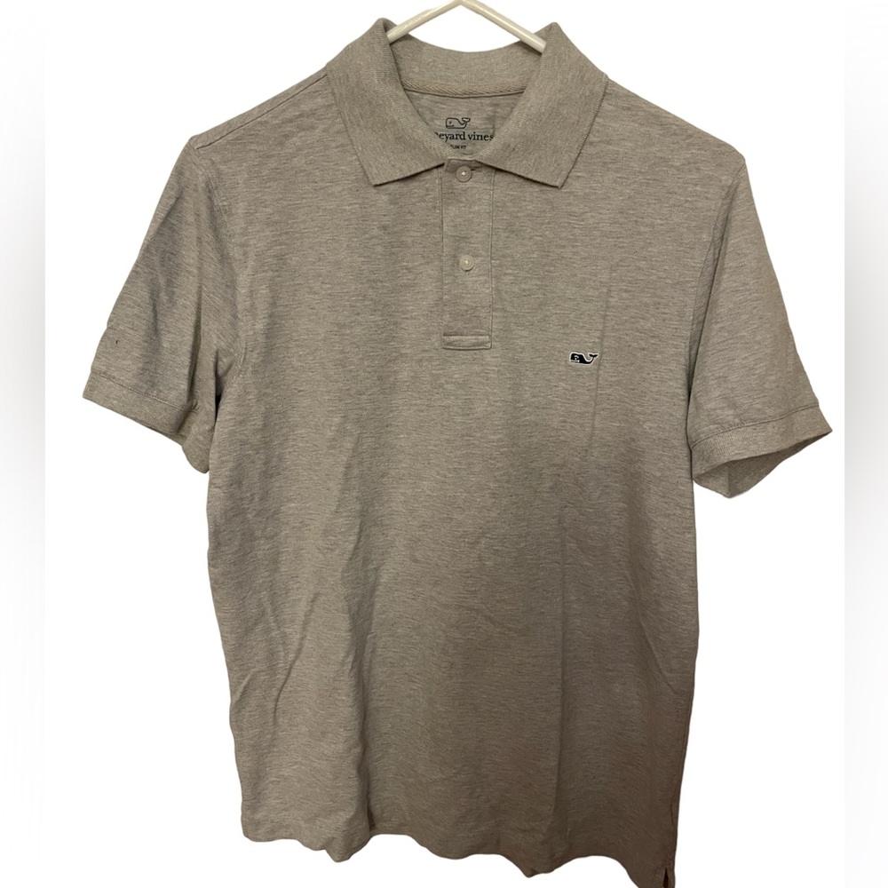 Heather gray men’s small vineyard vines pique polo style shirt